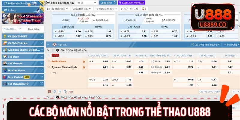 Các bộ môn thể thao đa dạng mà anh em có thể lựa chọn